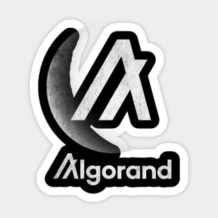 Vintage Algorand ALGO Coin To The Moon Crypto Token Cryptocurrency Blockchain Wallet Birthday Gift For Men Women Kids Sticker